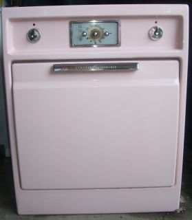 Vintage Pink General Electric Built in Wall Stove Oven