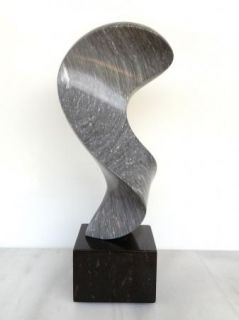 Allen Dwight Original Signed Abstract Modernist Solid Marble Sculpture