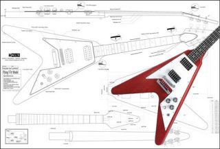 Gibson 67 Flying V® Full Scale Electric Guitar Plan