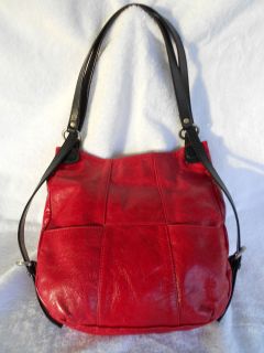 Ellington Red Leather Stella Tote Backpack Purse