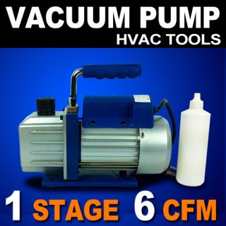  Vacuum Pump 6CFM Rotary Vane Deep HVAC Tool AC R410A R134 R22
