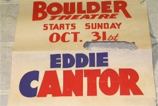 EDDIE CANTOR ALI BABA GOES TO TOWN LOCAL THEATRE POSTER 1937