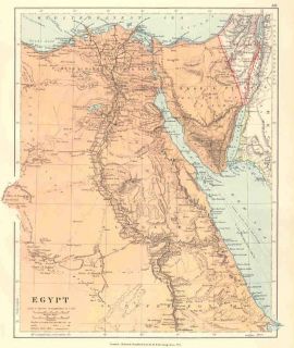 egypt old vintage map edward stanford circa 1920 this is a genuine old