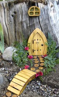 Miniature Garden Fairy Gnome Hobbit Elf Troll Door Pine Kit 7