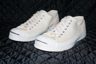 VIVINTAGE 70s CONVERSE JACK PURCELLS WHITE SNEAKERS SIZE 9 1/2