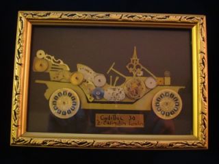 Epic Cadillac 30 Horological Automobilia Steampunk Man Cave Collage
