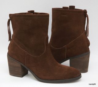 New Sam Edelman Farrell Suede Ankle Boot Brown 8 5