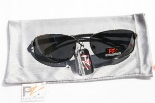 Pz Rectangle Polarized Sunglasses Aluminum Fishing Blk1