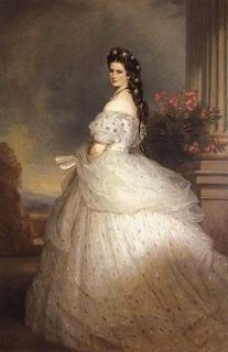 Elisabeth with diamond stars in her hair, 1865, by Franz Xaver