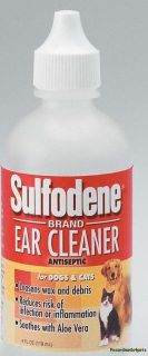Sulfodene Ear Cleanser Dogs Cats 4oz Free SHIP