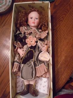 Emerald Collection Paloma Porcelain Doll Victorian Dress NIB MINT on a