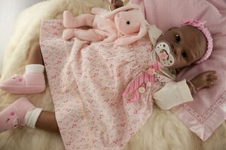 Reborn Doll Micaiah by Emily Jameson Newborn AA Biracial African Bald