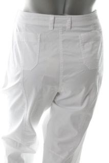 Eileen Fisher New White Cargo Cropped Pants Plus 20W BHFO