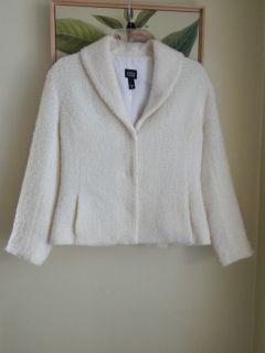 Eileen Fisher s Cream Knit Textured Jacket