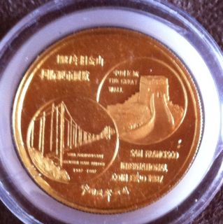1987 1 oz Gold Panda San Francisco Coin Expo Box COA