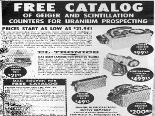 El Tronics Tube Geiger Counter 6157 Uranium Prospecting Kit 