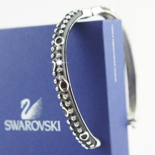 Silver Filled Swarovski Crystals Enamel Bangle Bracelet New