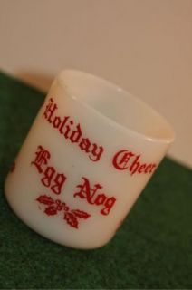 vintage holiday cheer egg nog coffee mug cup size approx 3 x 2 1 2
