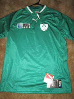 PUMA IRFU RUGBY WORLD CUP 2011 JERSEY LARGE L NWT IRELAND IRISH