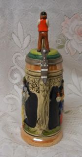 Vintage Egon Bay German Figural Lidded Beer Stein Mug