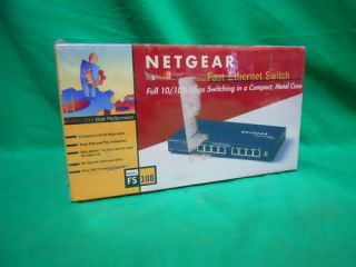 Netgear FS 108 8 Port Fast Ethernet 10 100 8 Port Switch NEW