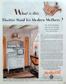 1929 Hotpoint Automatic Electric Range Stove Kitchen Cabinet Base