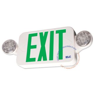 LED Green Exit Sign Emergency Light Compact Combo UL