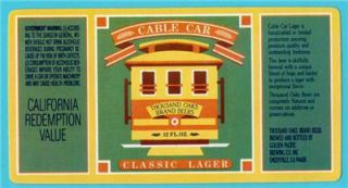 Emeryville, CA   Thousand Oaks Cable Car Lager label #1   NOS