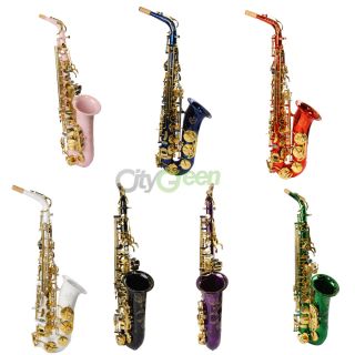 Stylish Alto EB Saxophone with Abalone Shell Buttons 7 Colors
