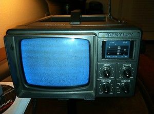 Vintage Bentley Black White 5 Portable Television Set TV