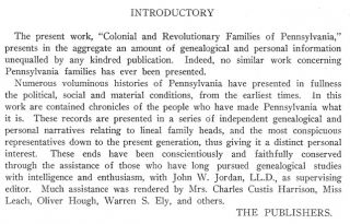Colonial Revolutionary Families of Pennsylvania PA