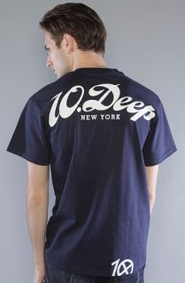 10 Deep The Big Script Tee in Navy Concrete