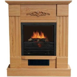 Vent Free Electric Heater Fireplace 4500 BTU Oak Mantel