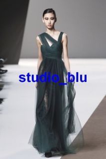 Elie Saab Deep Wine Tulle Lace Silk Dress Gown 8