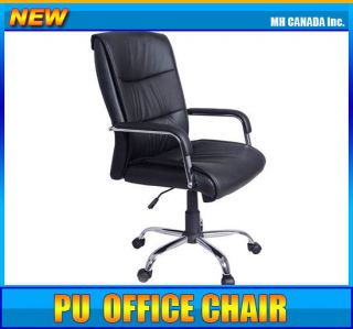  Office Chair PU Leather Ergonomic Computer Desk Conference 3457