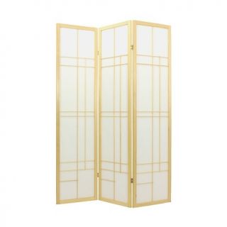 Eudes Decorative Paned Room Divider, 72in   Natural