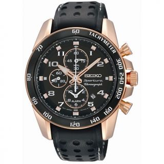 Jewelry Watches Mens Seiko Mens Sportura Watch with Rosegold