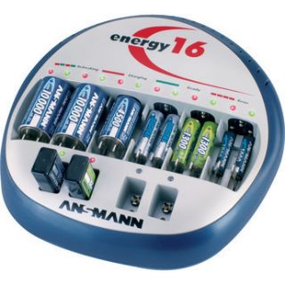  Energy 16 Charger for NiMH and NiCd C D AA AAA 9V Batteries