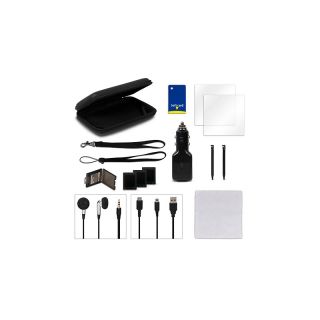  Gaming Nintendo 3DS Accessories 3DS 12 in 1 Adventure Pack   Black CTA