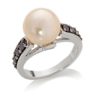  Rings Gemstone Imperial Pearl 10 11mm Cultured Pearl and Gemstone Ring