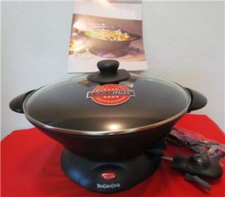 NEW ELECTRIC WOK SKILLET YAN CAN COOK 5 QT NON STICK HEAVY DUTY
