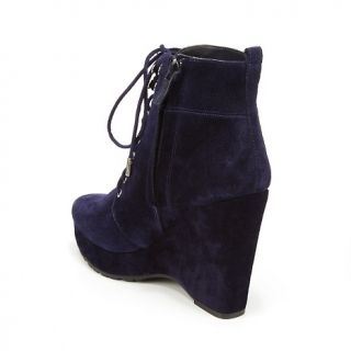 BCBGeneration Viktory Suede Lace Up Wedge Bootie