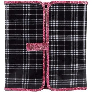 Lap Bead Storage Case with Pockets, 11.5x12x3/4in   Plaid