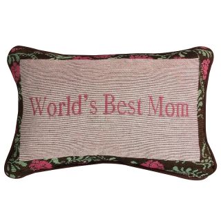  Throw Pillows Worlds Best Mom 12 1/2 x 8 1/2 Decorative Pillow