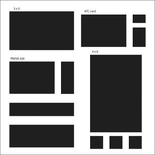 Crafters Work12 x 12 Plastic Template   Rectangles