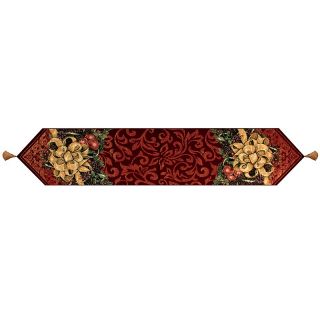  Decorations Holiday Accents Christmas Bows of Berry Runner 72L x 13W