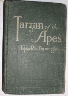 Edgar Rice Burroughs old vintage 1914 TARZAN OF THE APES 1915 edition