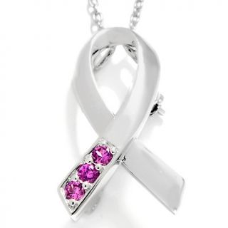 Absolute .15ct Absolute™ Breast Cancer Awareness Pin/Pendant with 18