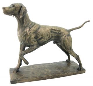 english pointer bronze statue figurine dog figure