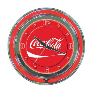 Coca Cola Logo Dual Light Neon Wall Clock   14.5in